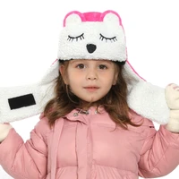 kids ear protection hat autumn winter outdoor waterproof warm cashmere carton cute baby cashmere lei feng cap