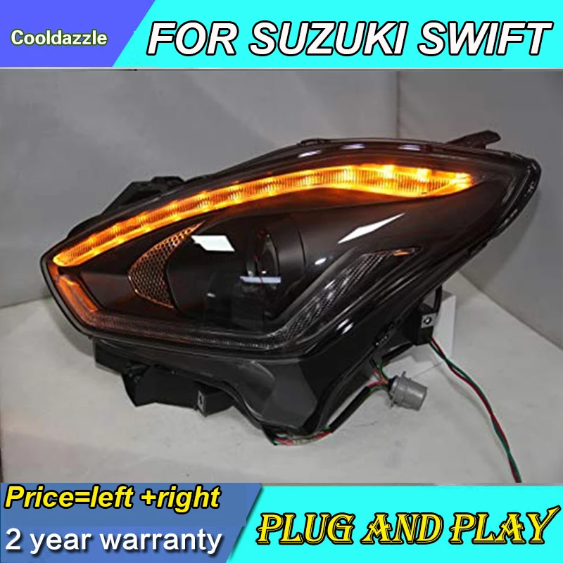 1 пара светодиодный налобный фонарь для Suzuki SWIFT 2017 2019 год головной светильник