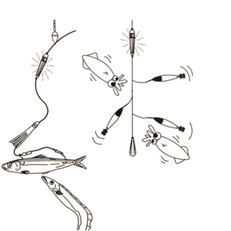 Светодиодсветодиодный подводная рыболовная приманка для рыбы в виде кальмара |