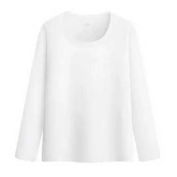 New Thermal Underwear Women Seamless Bottoming Shirt Solid Long-Sleeved T-Shirt Thin Velvet Heating Fiber Thermal  T-Shirt Top 5