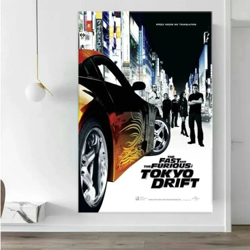 Плакаты по мотивам фильма Форсаж Токийский дрифт картины на холсте с рамкой