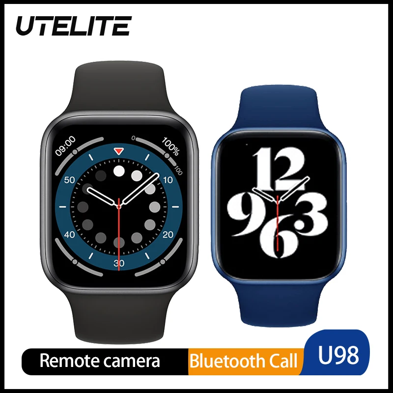 Новые смарт часы U98Plus с Bluetooth вызовом и музыкой 1 7 дюймовый квадратный экран
