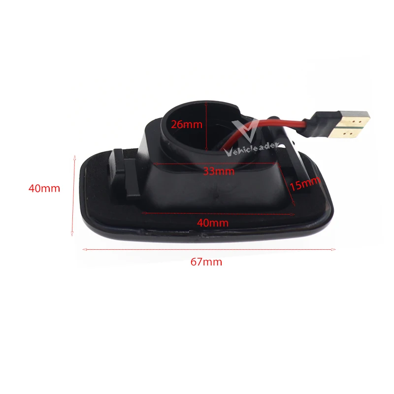 2x12V динамический Светодиодный Боковой габаритный фонарь крыло светильник s течет