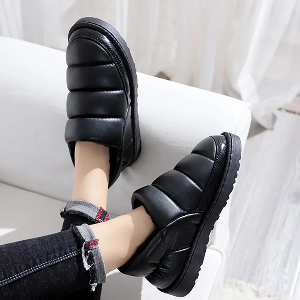 Парные зимние ботинки супер теплые женские из искусственной кожи повседневные