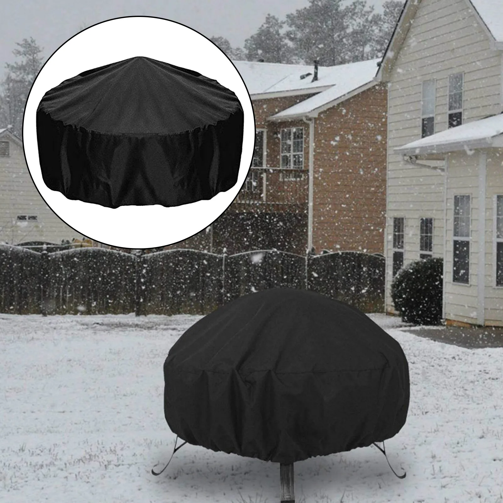 

33" Patio Round Fire Pit Cover Waterproof UV Protector Grill BBQ Cover