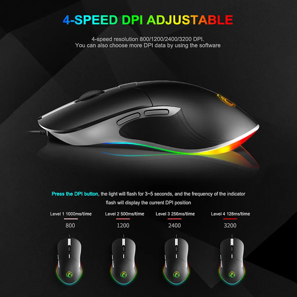 X6 High configuration USB Wired Gaming Mouse Computer Gamer 6400 DPI Optical Mice for Laptop PC positioning Game | Компьютеры и офис