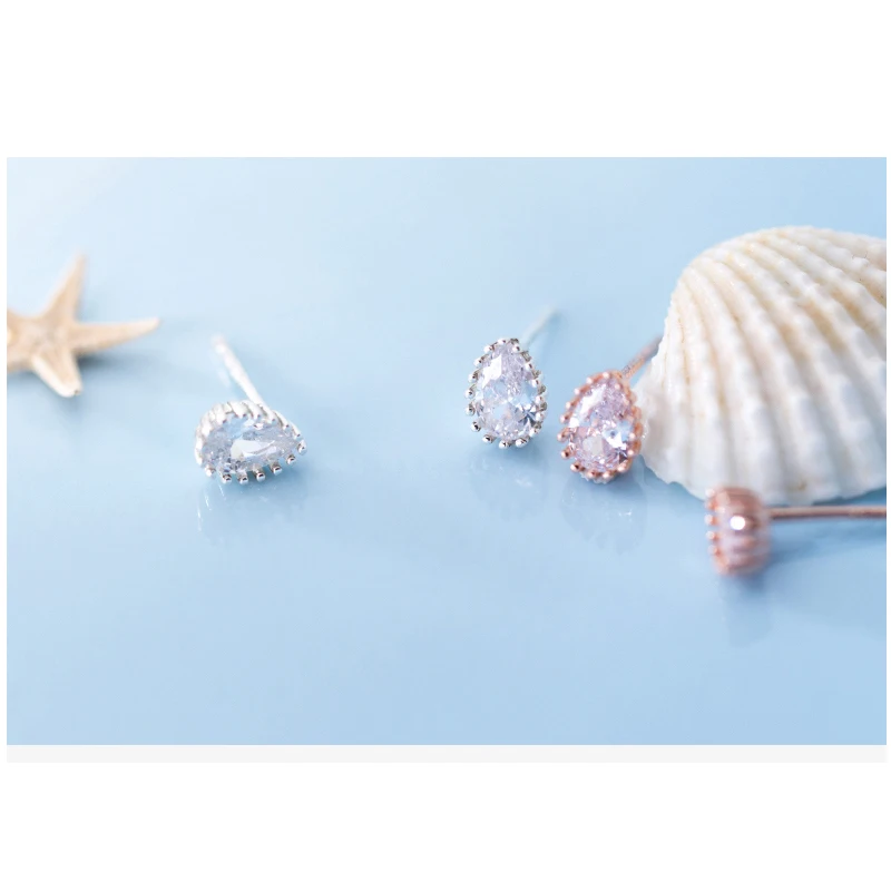 Горячая серьга гвоздик капля серьги для женщин кубического циркония