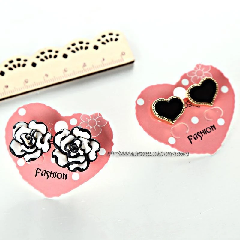 100 шт. модная бумага сделай сам ювелирный дисплей открытка серьги упаковка карта