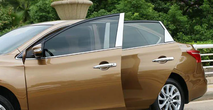 Оконная хромированная стойка накладка на столб декоративная отделка