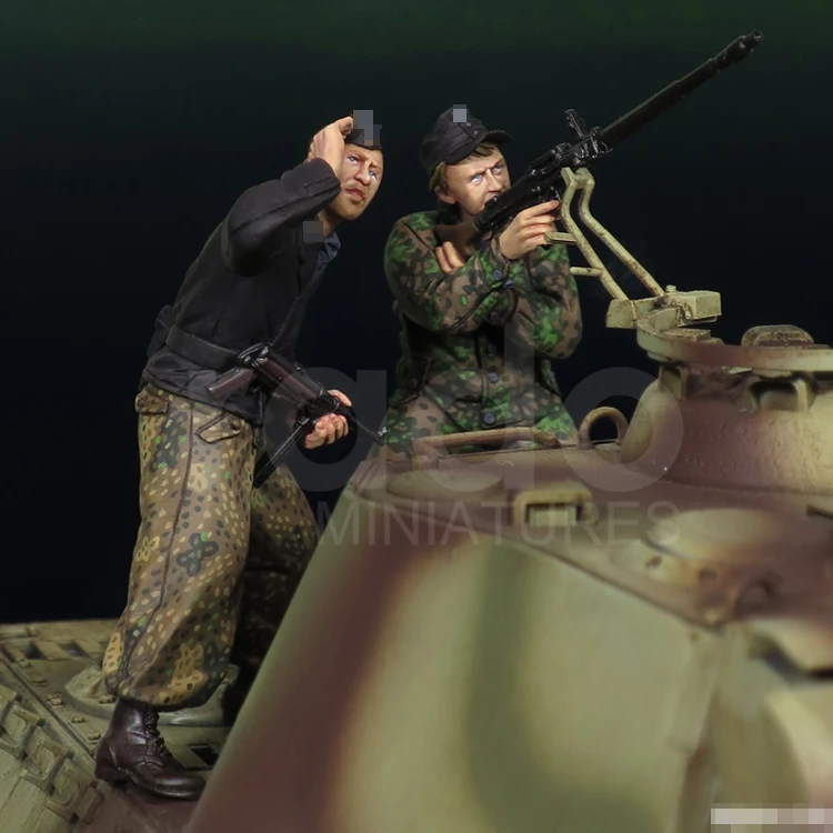 1/35 Panther crew 1944 WW2 солдатская модель из смолы GK военная тематика комплект в