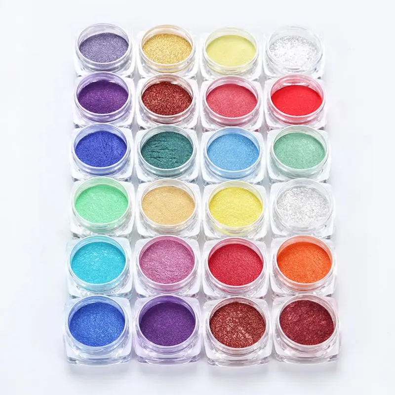 

12 Colors Mica Powder Epoxy Resin Dye Pearl Pigment Natural Mica Mineral Powder 62KE