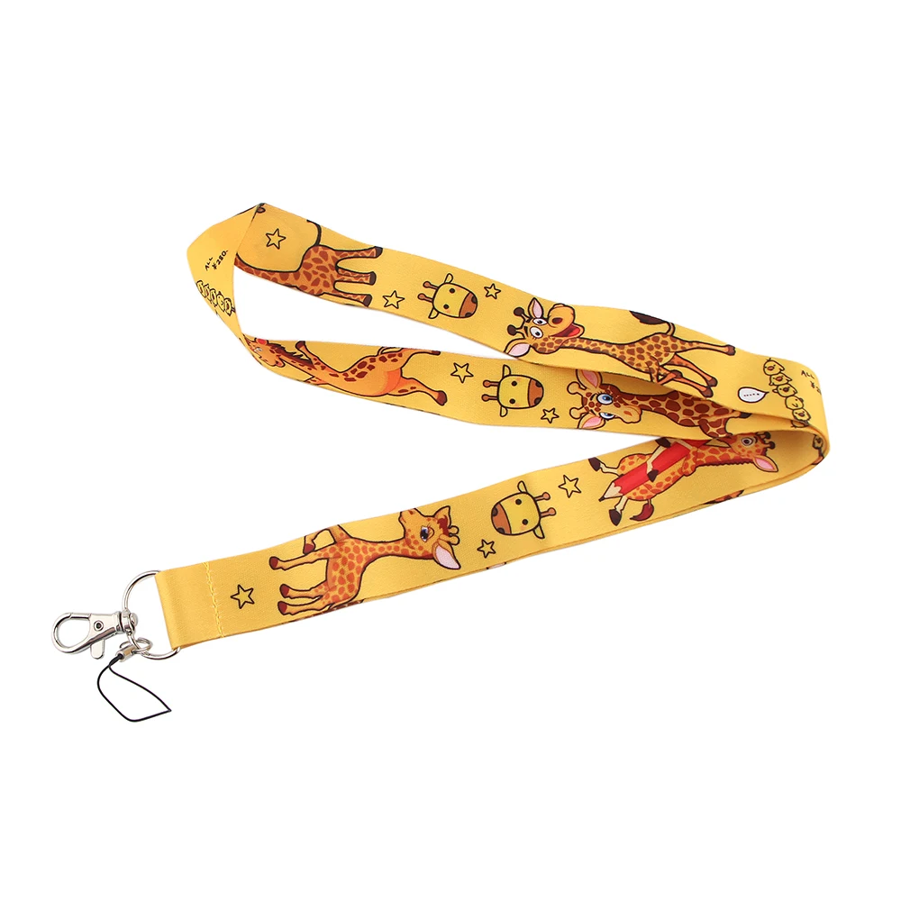

JF357 Cute Animal Giraffe New Fashion Lanyard Bus ID Name Work Card Badge Holder For Student Accessories Gift For Kids