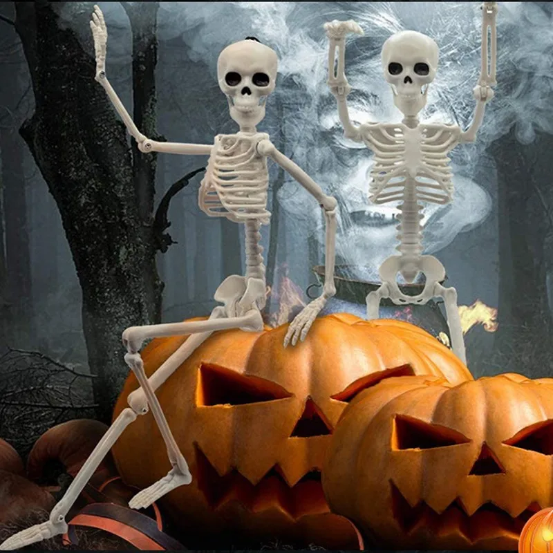 

60cm Halloween Skull Props Simulation Human Body Skeleton Halloween Party Decoration Horror Atmosphere Ornaments Decoration