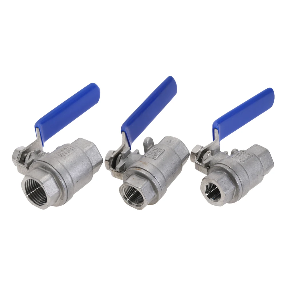 Женский шаровой клапан из нержавеющей стали SS304 2 шт. с виниловой ручкой Резьбовые