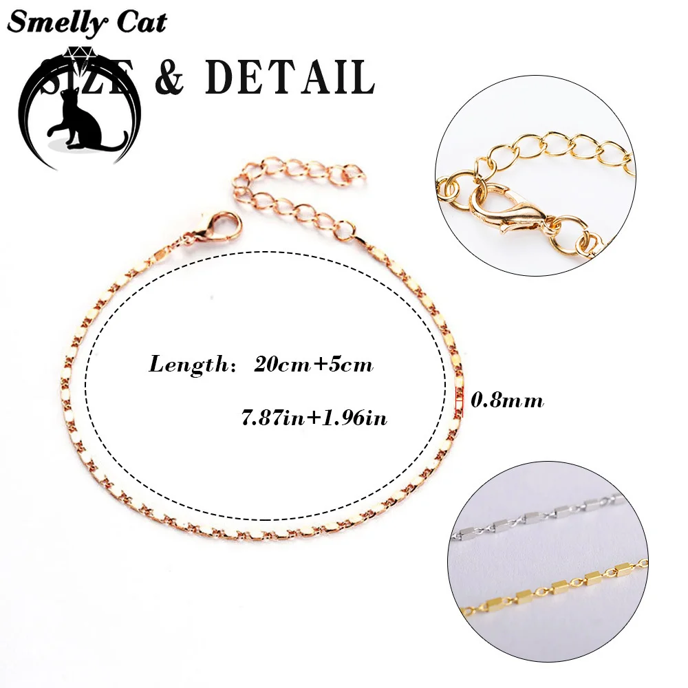 Вонючий кот изящный сексуальный браслет на лодыжку Cheville босоножки босую ногу