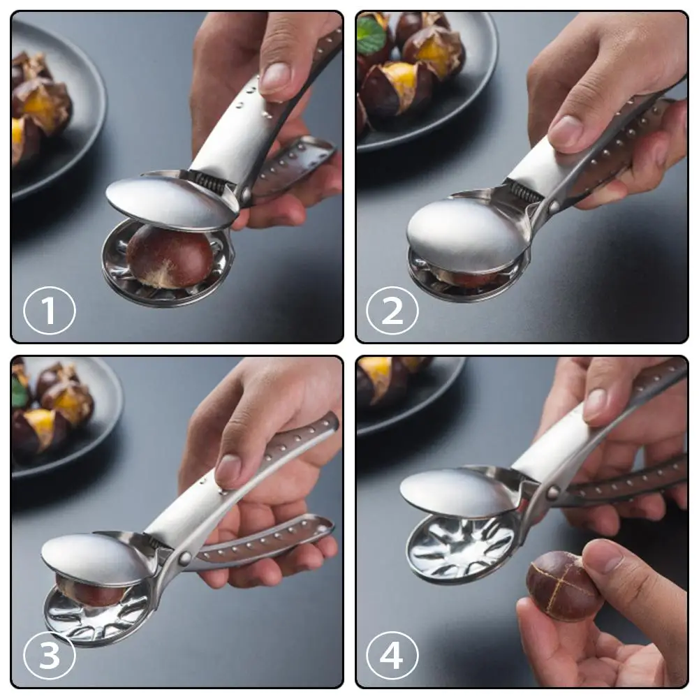 Просо открывалка пилинг каштан помощник 304 нержавеющая сталь нож с зажимом для