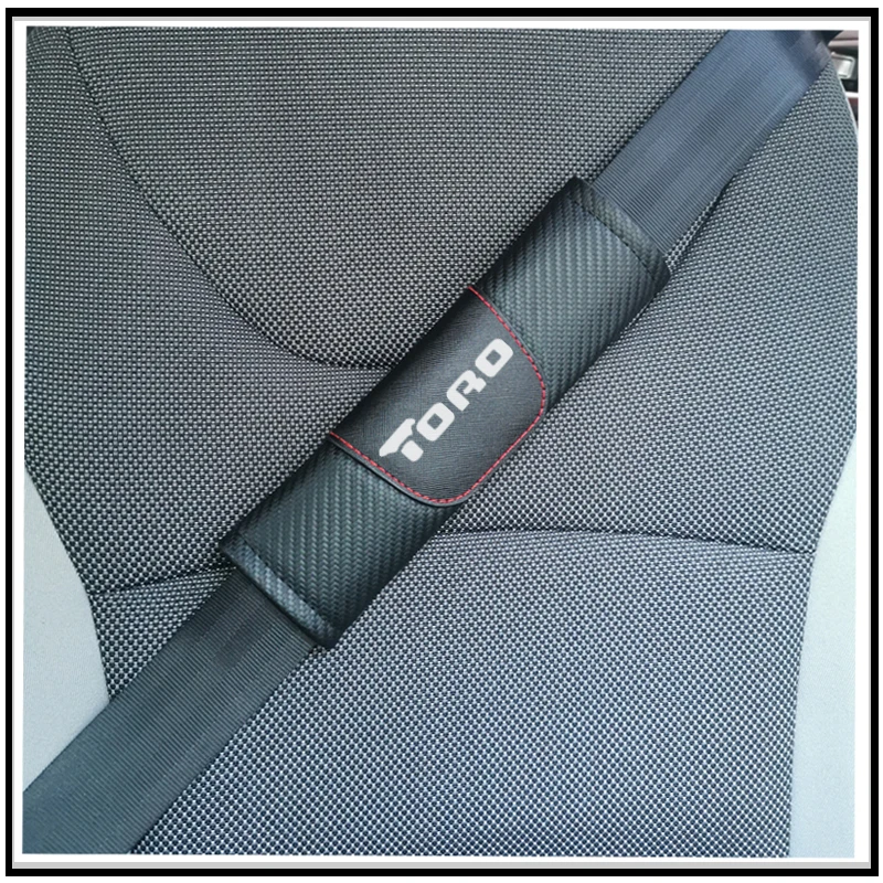 

Кожаные автомобильные накладки для ремня безопасности Fiat Toro из углеродного волокна, наплечный ремень безопасности, накладка, чехол для взр...