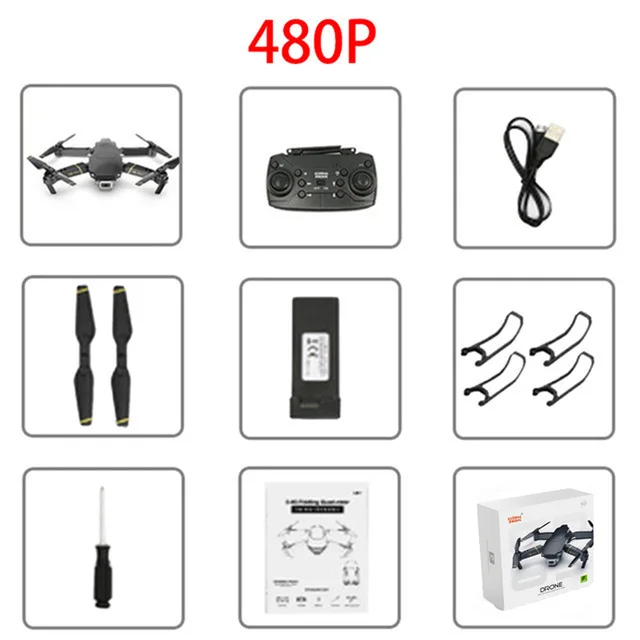 480p Global drone EXA Dron with camera HD1080P WiFi FPV drone 4K RC helicopter FPV helicopter drone VS drone E58 E520 quadcopter - Color: 480p