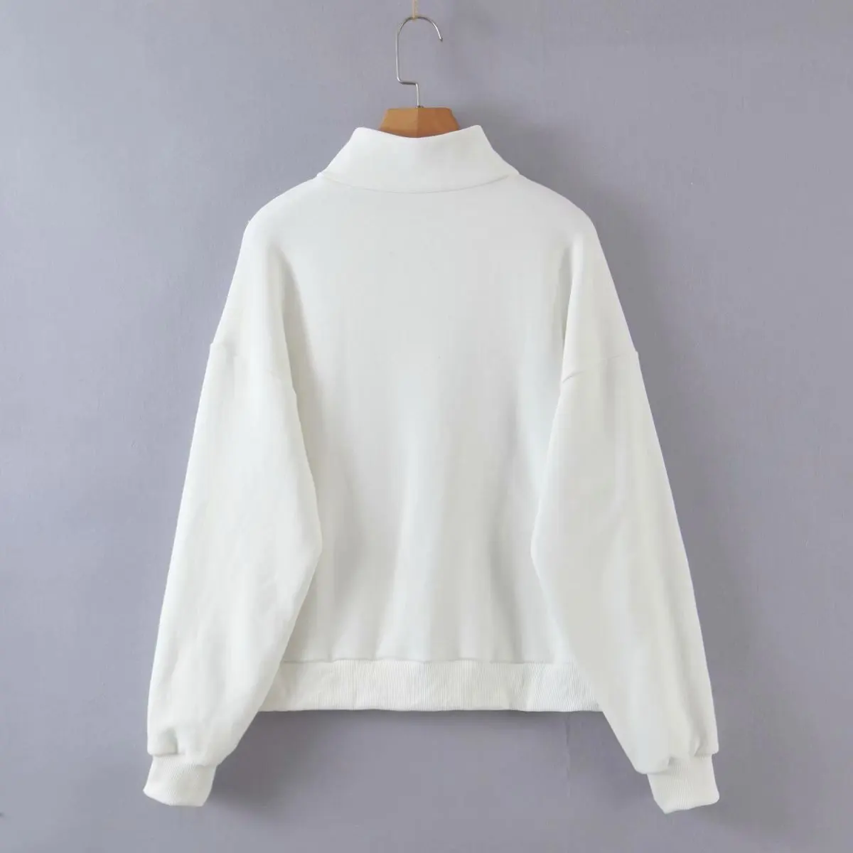 

Toppies White Sweatshirts Zipper Pullovers Casual Long Sleeve korean fashion Hoodies Women Tops Autumn Clothes