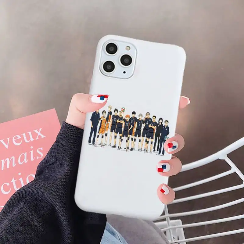 

Haikyuu Hinata attacks anime manga high quality Phone Case funda Candy Color for iPhone 6 7 8 11 12 s mini pro X XS XR MAX Plus