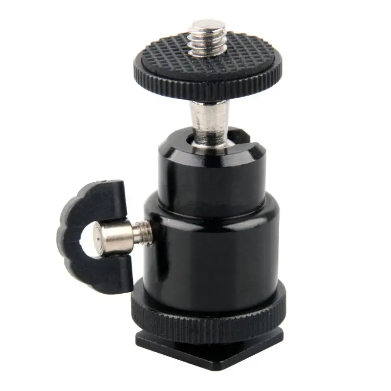 Металлический кронштейн с шаровой головкой 1/4 дюйма мини-подставка для вспышки