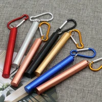 drinking straws reusable telescopic stainless steel metal straw foldable brush metal straw with cleaner brush for mugs