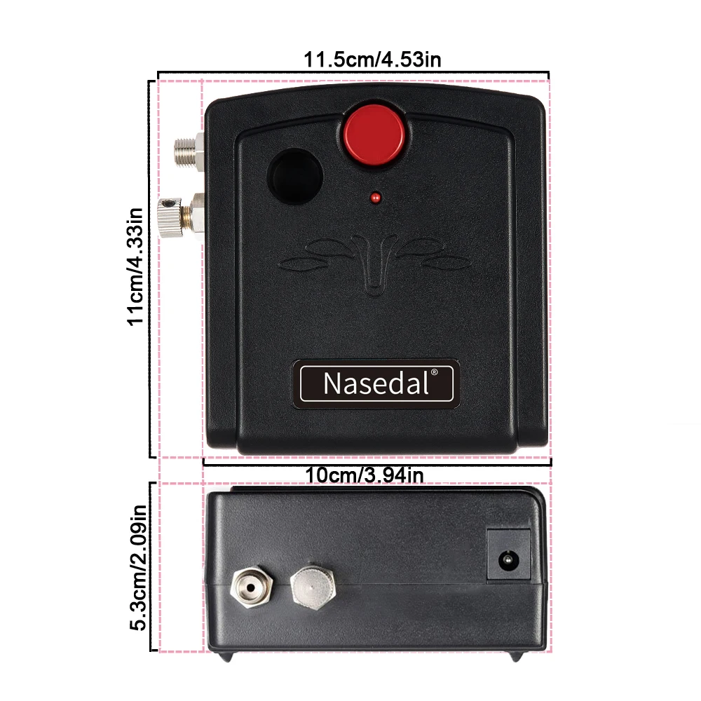 Nasedal Mini Airbrush Compressor Kit 0 2 мм Пистолет двойного действия для нанесения краски на