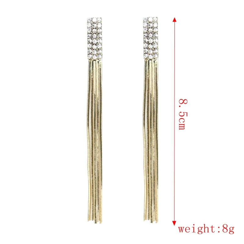 Серьги-подвески длинные золотые серьги 2020 металлические с бахромой для женщин 2018