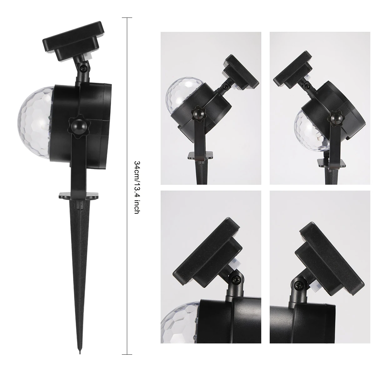 Поворотный уличный Рождественский проектор светильник ильник на солнечной