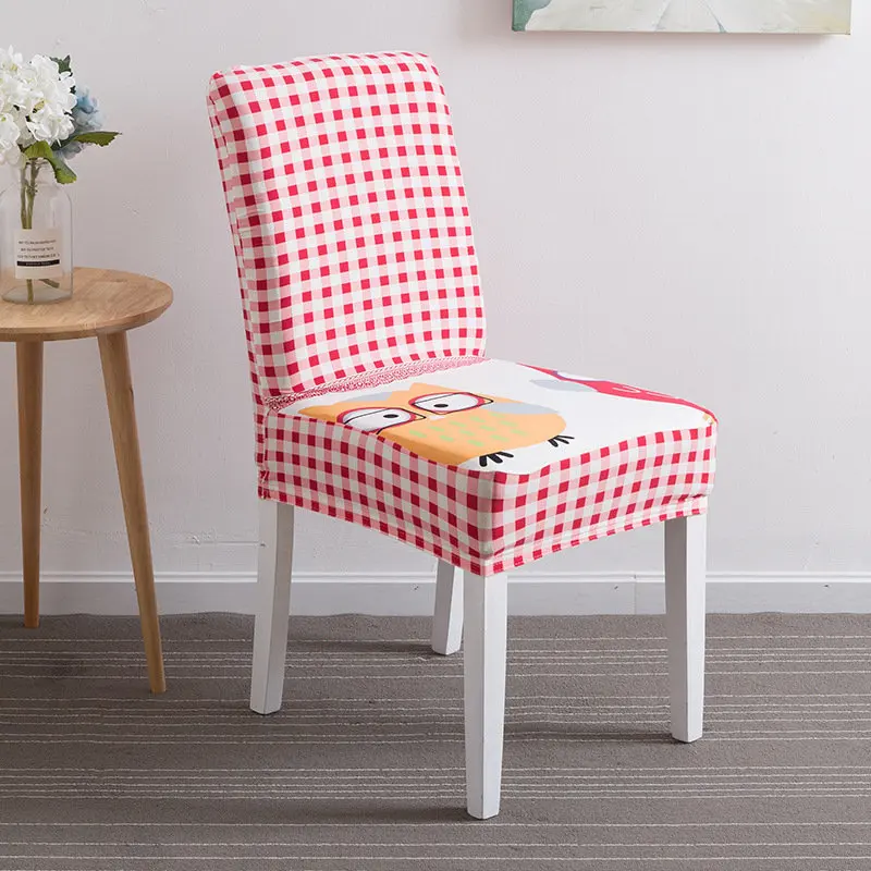 Съемный складной эластичный Чехол для стула столовой универсальный принт