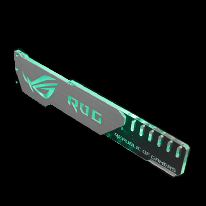Silver ROG 4PIN Поддержка графической карты GPU держатель кронштейн VGA Рамка подставка алюминий+ акрил ROG 12V 4PIN RGB/5 V 3PIN ARGB ASUS AURA SYNC Symphony - Blade Color: Silver ROG 4PIN