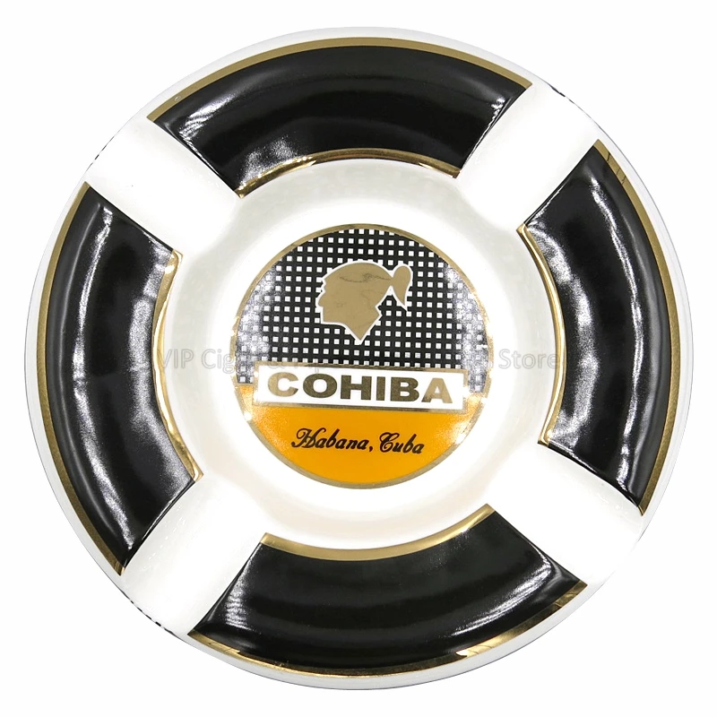 Cohiba тонкая керамическая пепельница для сигар большой размер 4 пальца держатель