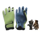 Новые уличные зимние рыболовные перчатки, водонепроницаемые Нескользящие перчатки с тремя или двумя пальцами для походов, кемпинга и верховой езды