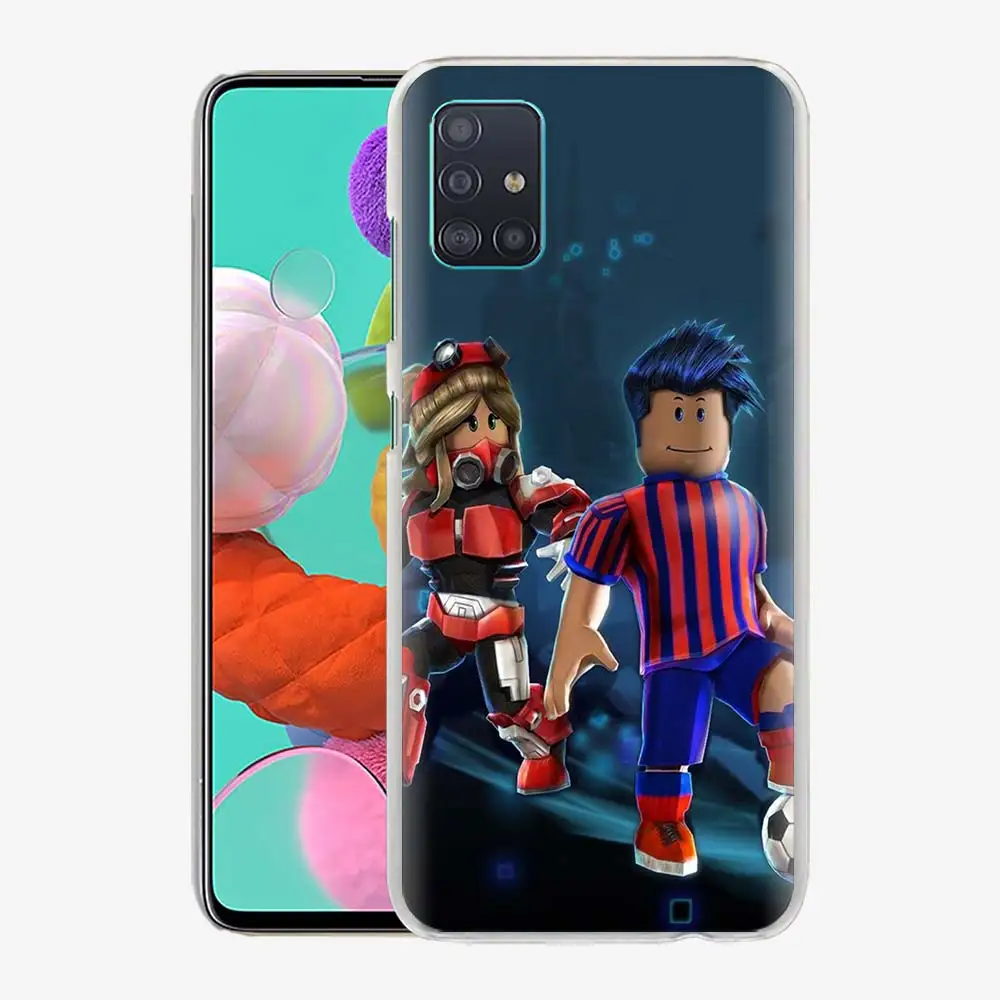 

Phone Case for Samsung Galaxy A51 A71 A50 A21s A31 A20e A10 A70 A30 A40 A41 A11 Hard Original Cover Robloxes Game Cute World