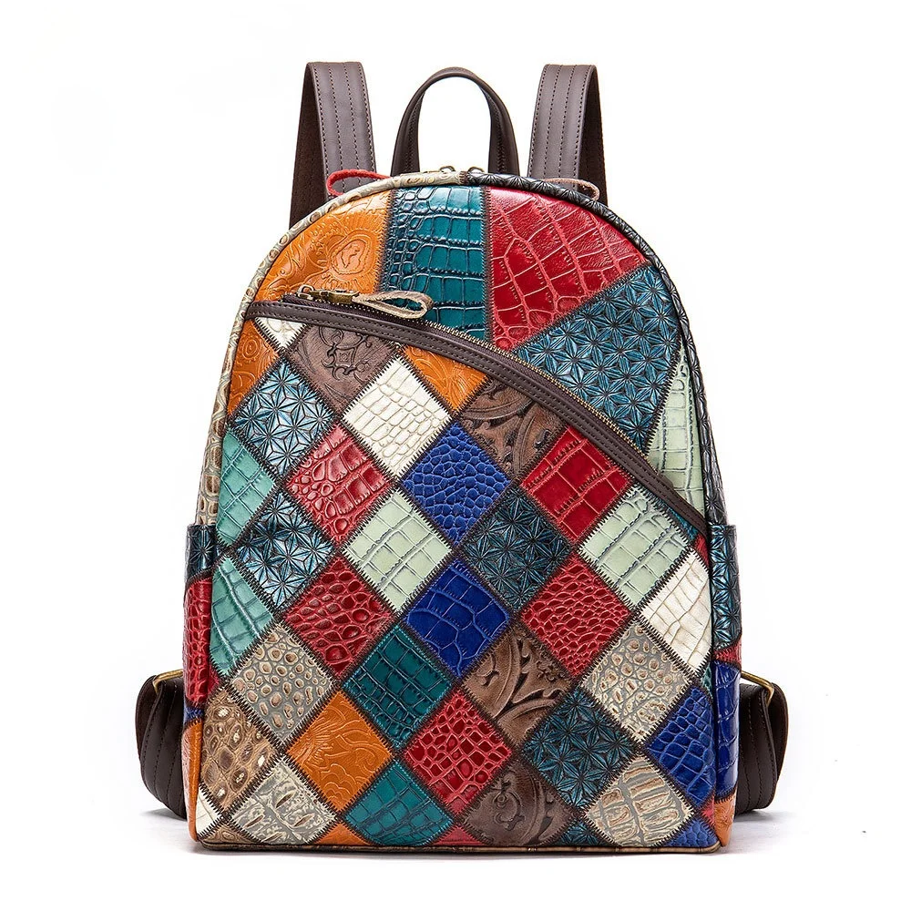 

2021 new women's shoulder bag head layer cowhide women's backpack vintage handmade leather high-capacity backpack my melody bags