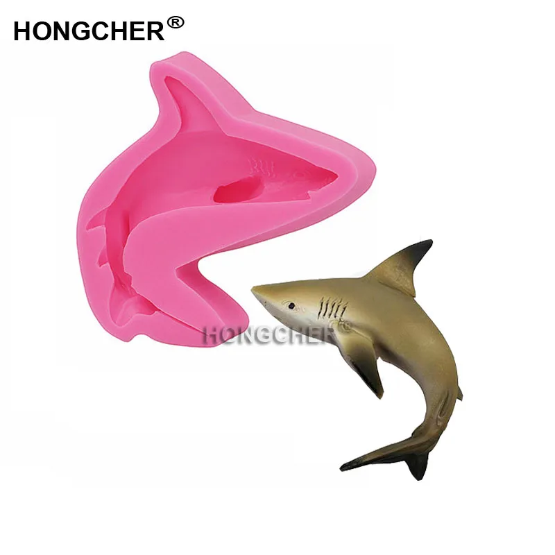 Новая силиконовая форма с изображением морских животных акулы для торта конфеты