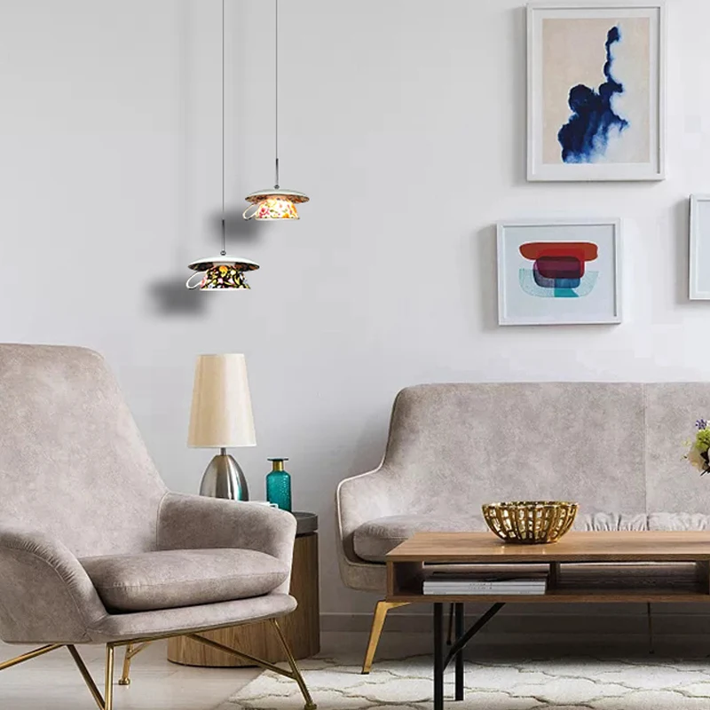 Креативные подвесные светильники в виде цветочной чашки потолочные лампы