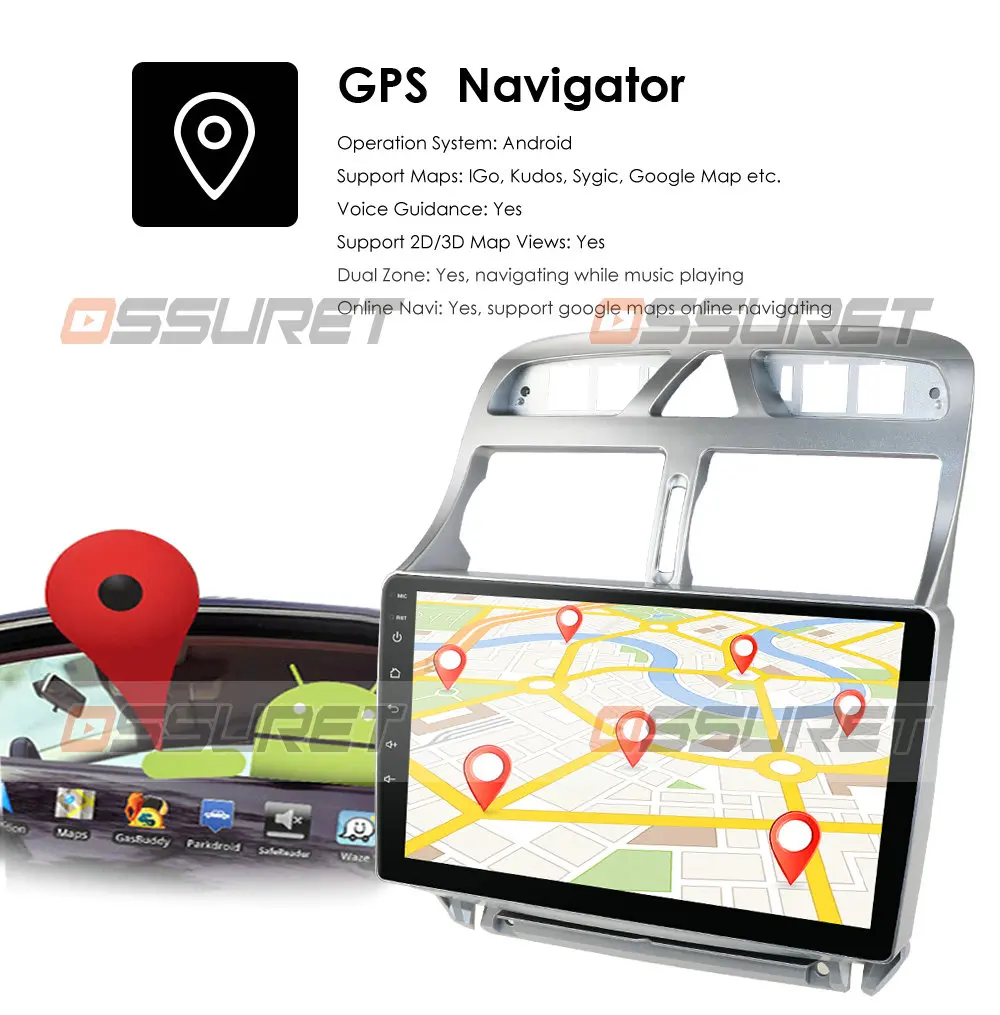 

2din Android 10 car multimedia player for Peugeot 307 307CC 307SW 2002-2013 car radio GPS navigation WiFi Bluetooth 4G Canbus PC