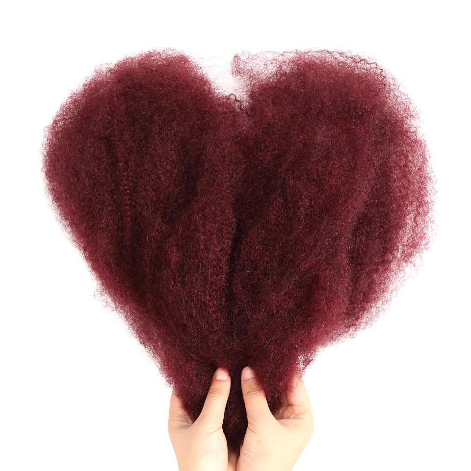 Замечательный бразильские афро кудрявый массовых волос 100% Реми человеческие