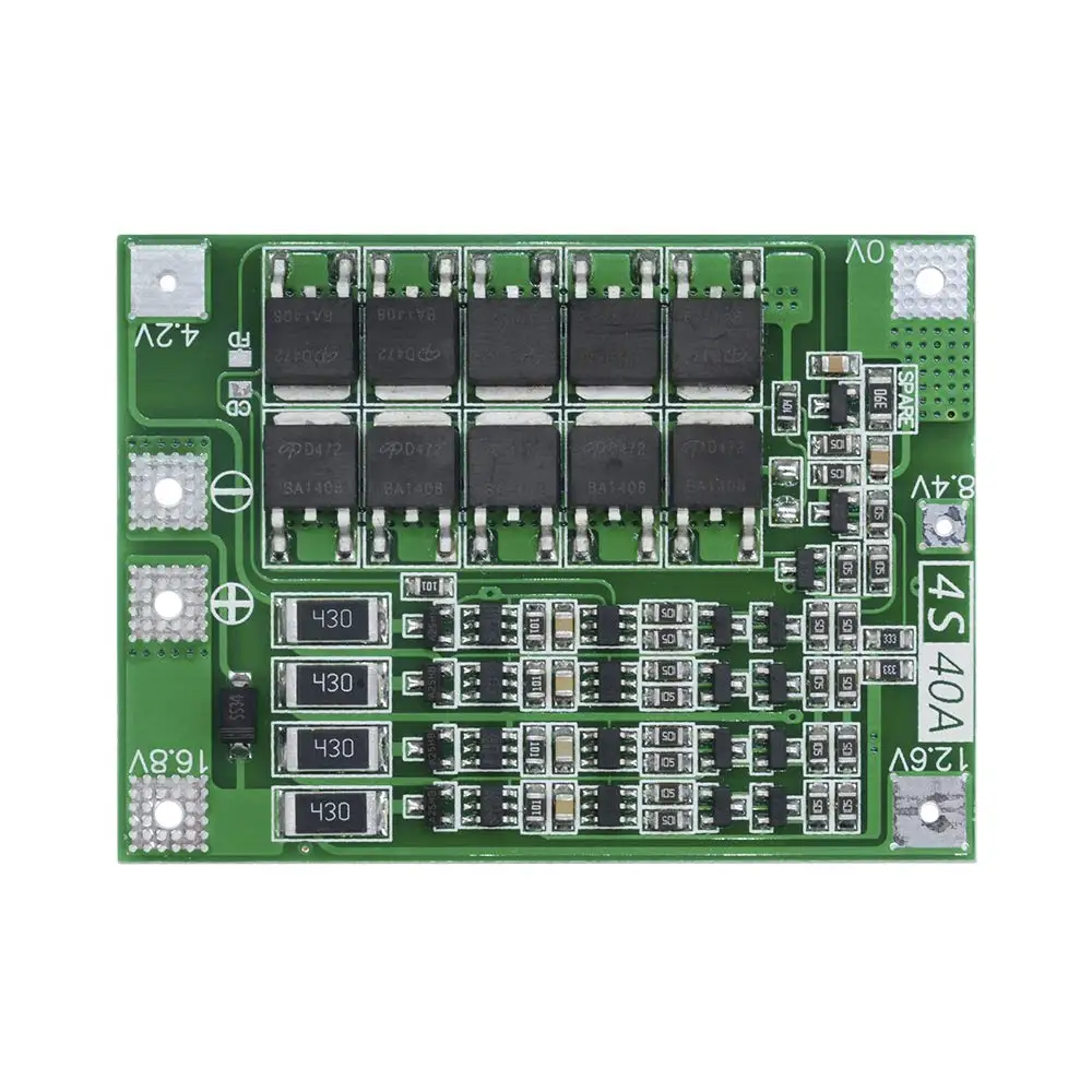 4S 40A Защитная плата литий ионного аккумулятора 18650 зарядное устройство PCB BMS для