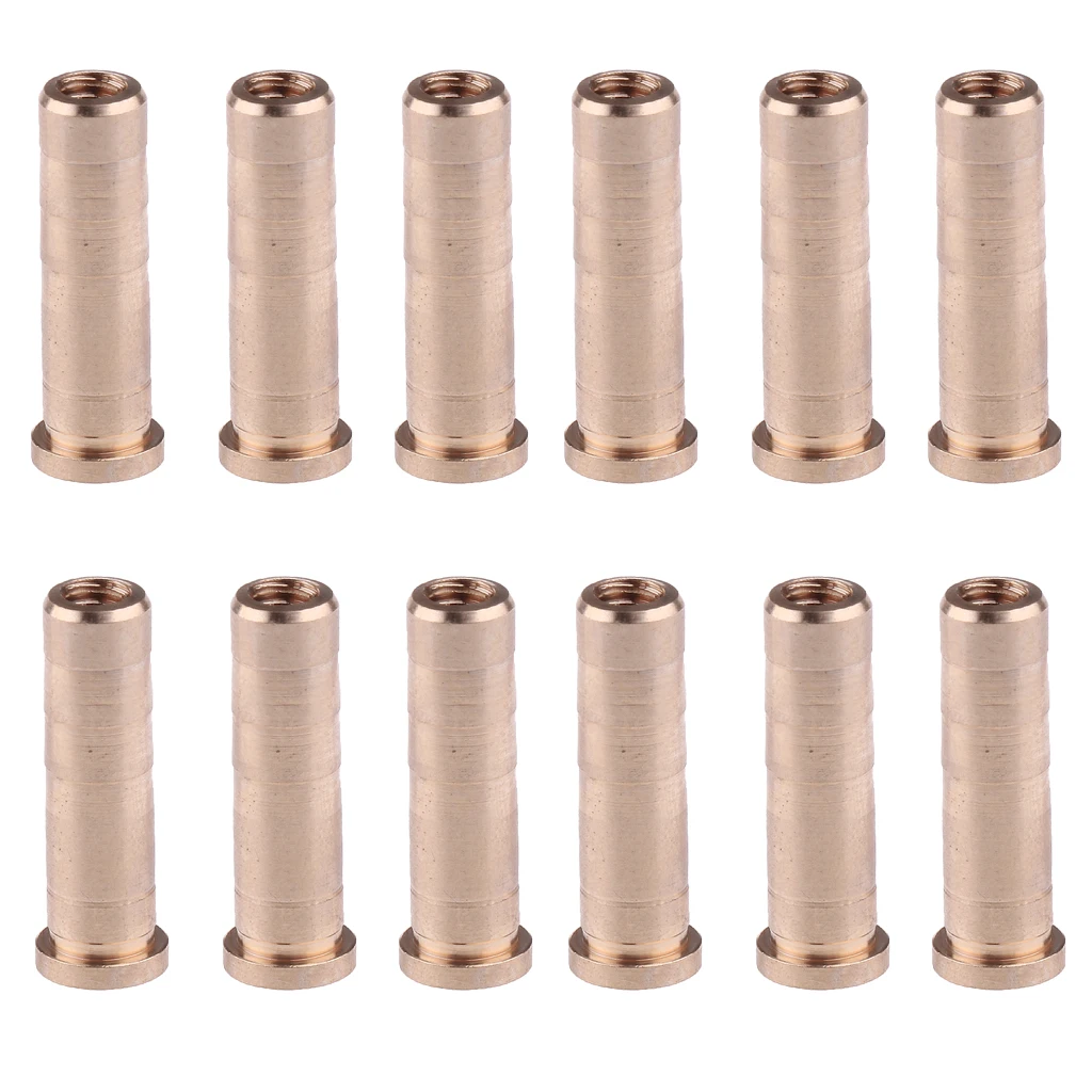 

12 Pieces Copper Arrow Inserts 6.2mm, Traditional Archery Hunting Accessories