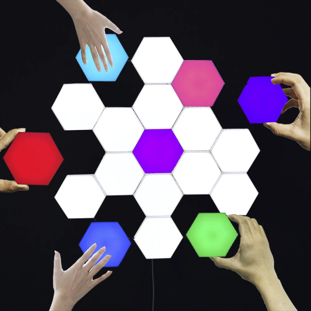 Креативный светодиодный ночник RGB для домашнего декора квантовая модульная