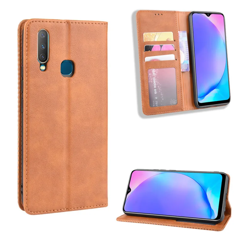 VIVO Y17 чехол VIVOY17 кошелек Флип стиль винтажный кожаный чехол для телефона защитная задняя крышка для Vivo Y17 Y 17 VivoY17 чехол