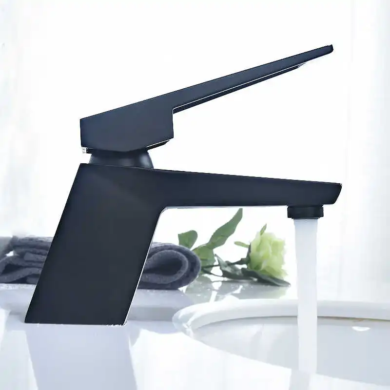 Смесители для раковины черный бронзовый кран с одним отверстием холодной и