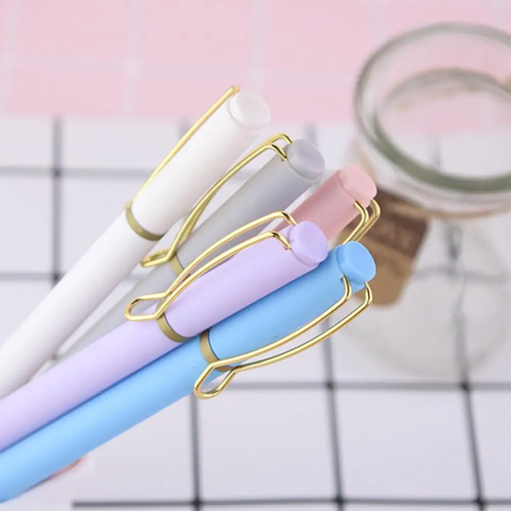 

5pcs Gel Pen Student Stationery Carbon Pen Office Signature Simple Supplies Pen Style Business Office Education Culture