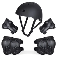 kids bike helmet and pads setadjustable knee elbow pads wrist pads for boys and girlsfor scooter cycling skateboard