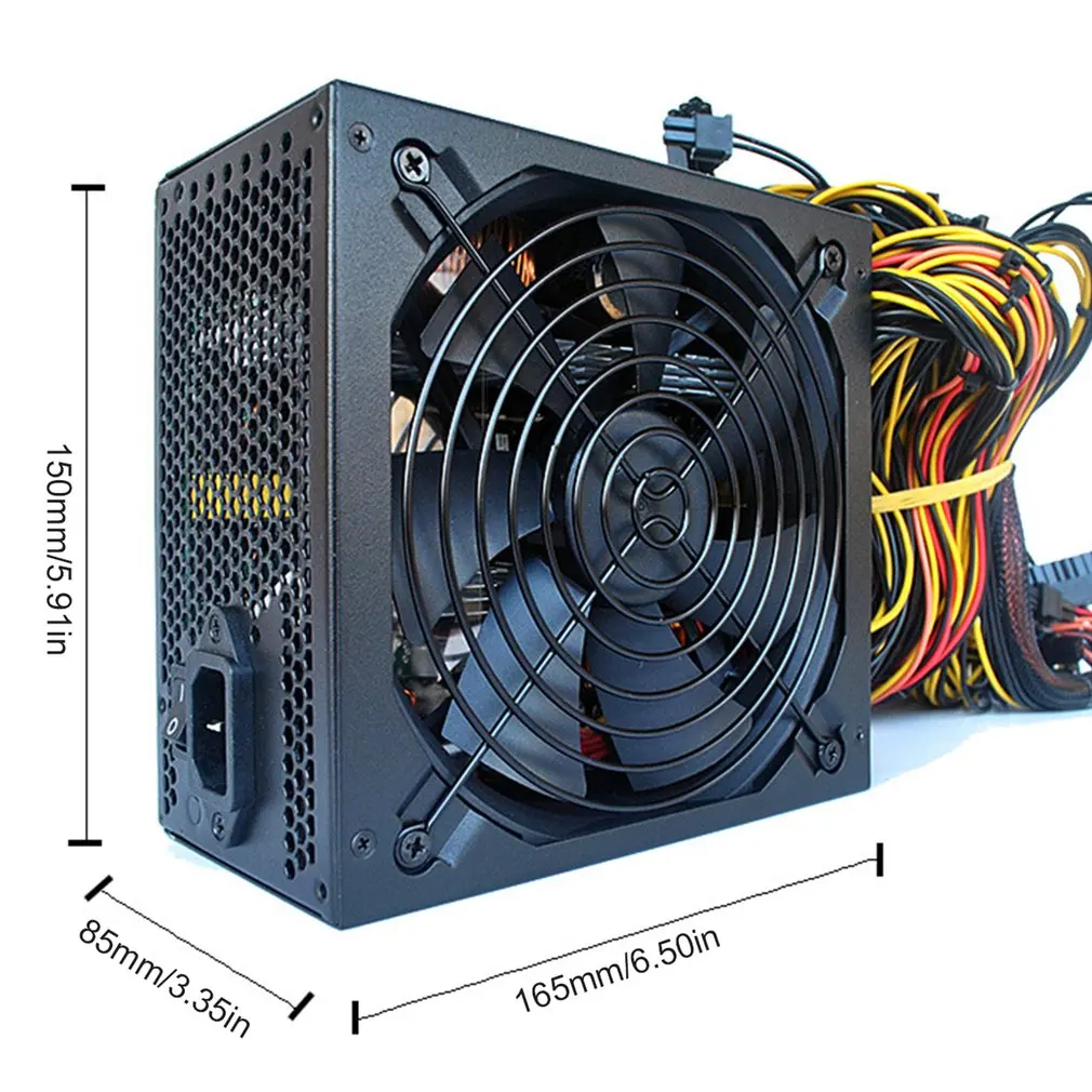 

Mining Power Supply Computer Mining Machine Suitable For 6-8 Graphics Cards Durable Power Supply 2000W