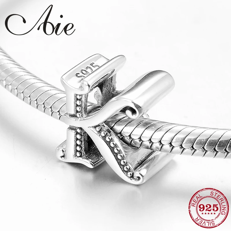 Бусы из серебра 925 пробы с алфавитом аксессуары для ювелирных изделий подходят