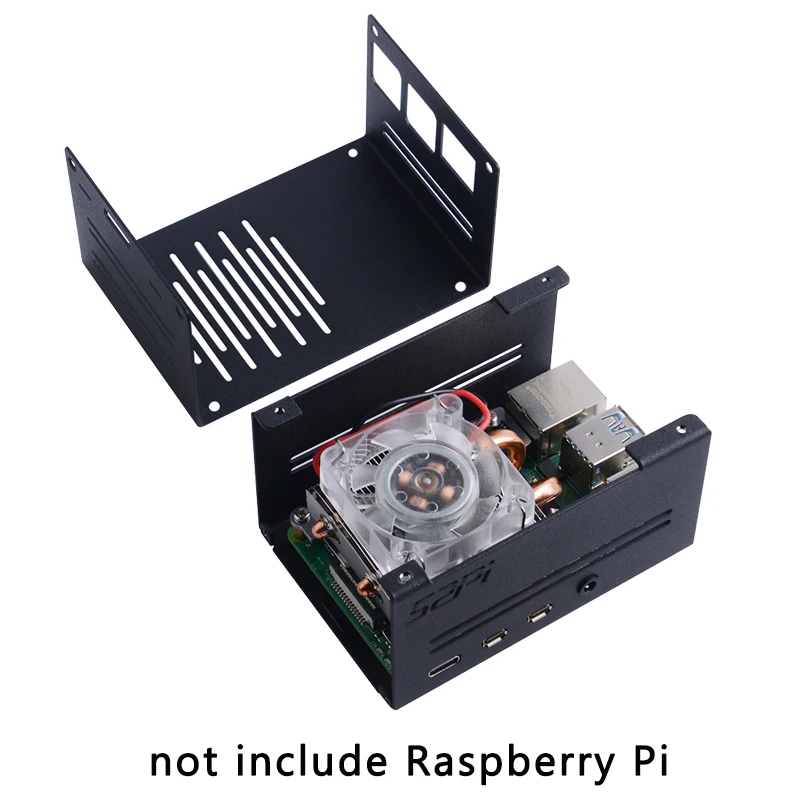 Оригинальный охлаждающий вентилятор 52Pi Ice Tower Raspberry Pi 7 цветов Изменение RGB