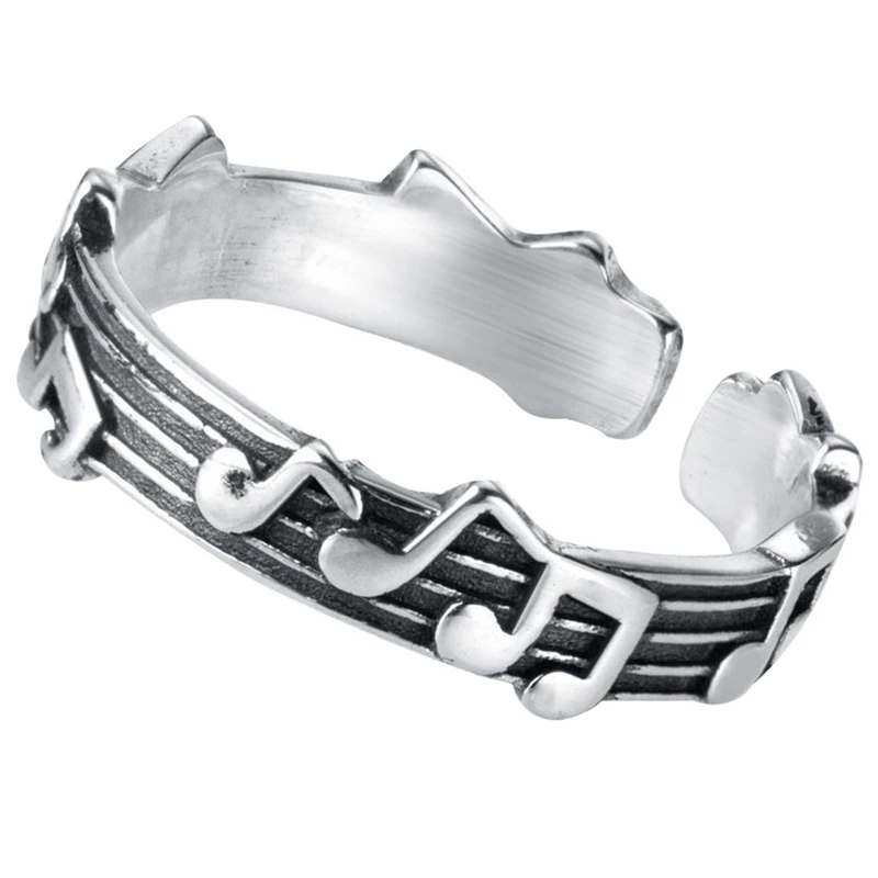 1 шт. литературный пятистрочный ноты кольцо в виде вечерние круглый медный металл